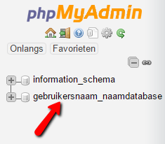 Database importeren via PhpMyAdmin